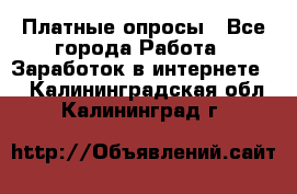 Платные опросы - Все города Работа » Заработок в интернете   . Калининградская обл.,Калининград г.